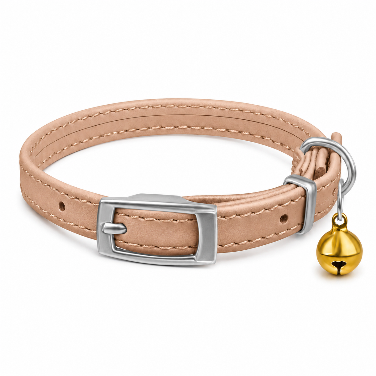 Leather Cat Collar with Bell