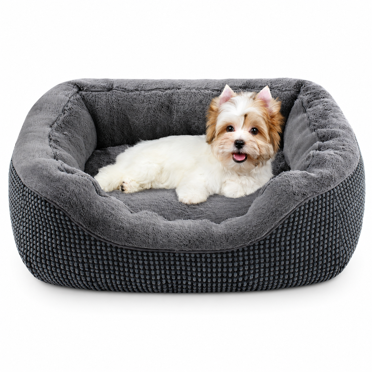 Orthopedic Calming Dog Bed with Anti-Slip Bottom