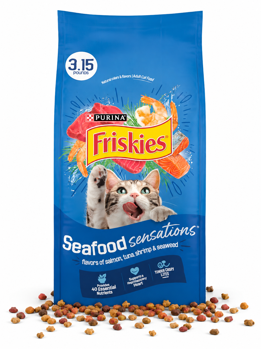 Seafood Dry Cat Food with Salmon & Tuna