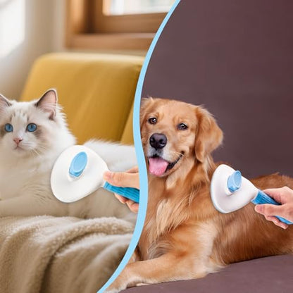 Self-Cleaning Slicker Brush for Dogs & Cats