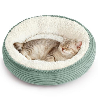 Round Donut Pet Bed with Washable Plush Cushion