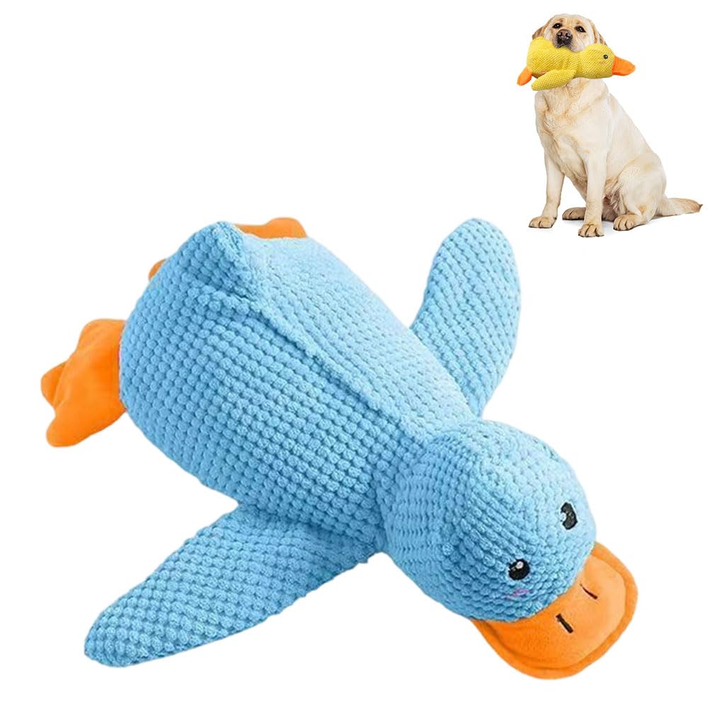Squeaky Plush Duck Dog Toy with Built-In Sound
