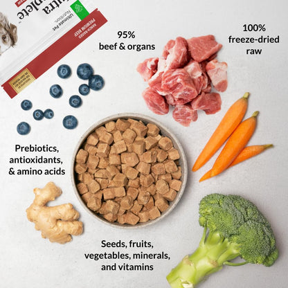 Freeze-Dried Raw Dog Food with Prebiotics
