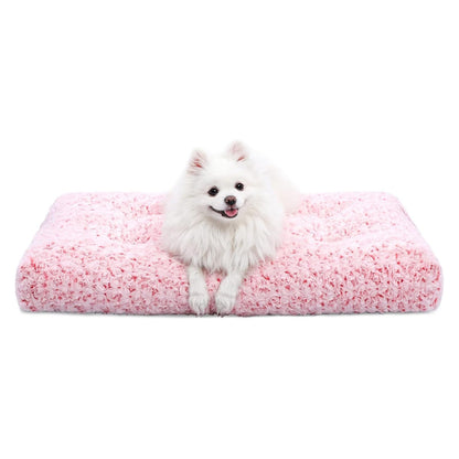 Washable Plush Dog Crate Bed & Pet Mat