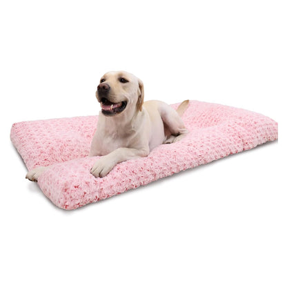 Washable Plush Dog Crate Bed & Pet Mat