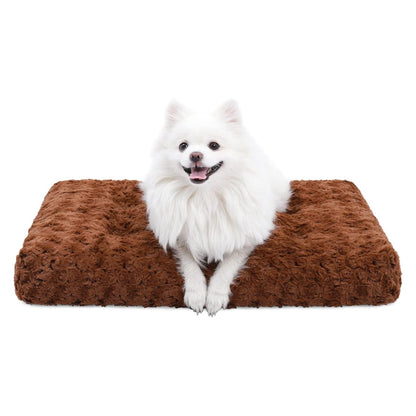Washable Plush Dog Crate Bed & Pet Mat