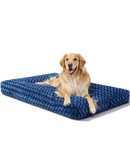 Washable Plush Dog Crate Bed & Pet Mat