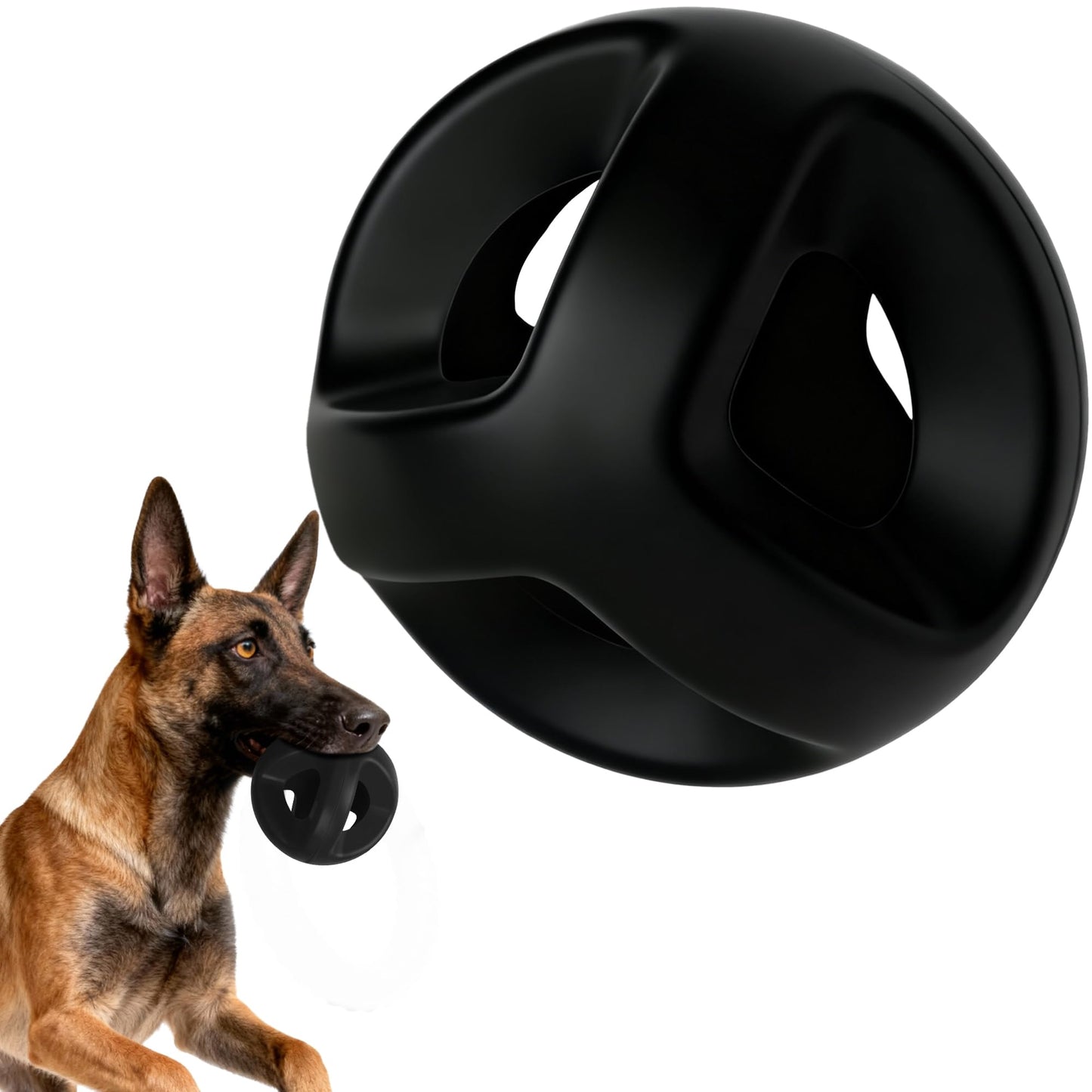 Tough Rubber Dog Ball for Chewing & Fetch