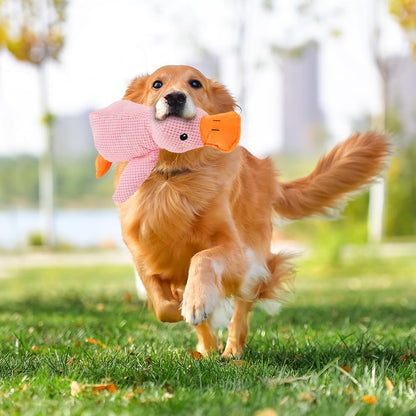 Squeaky Plush Duck Dog Toy with Built-In Sound