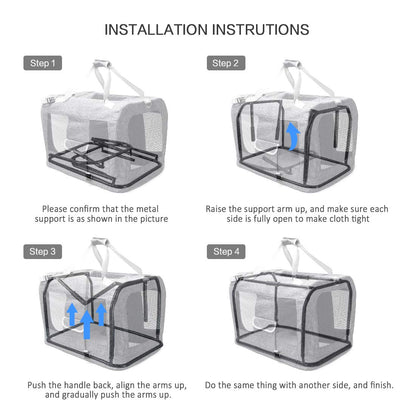Extra-Large Soft-Sided Pet Carrier, Foldable