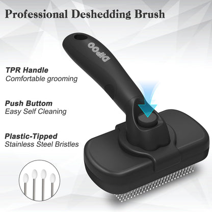 Self-Cleaning Deshedding Brush for Dogs & Cats