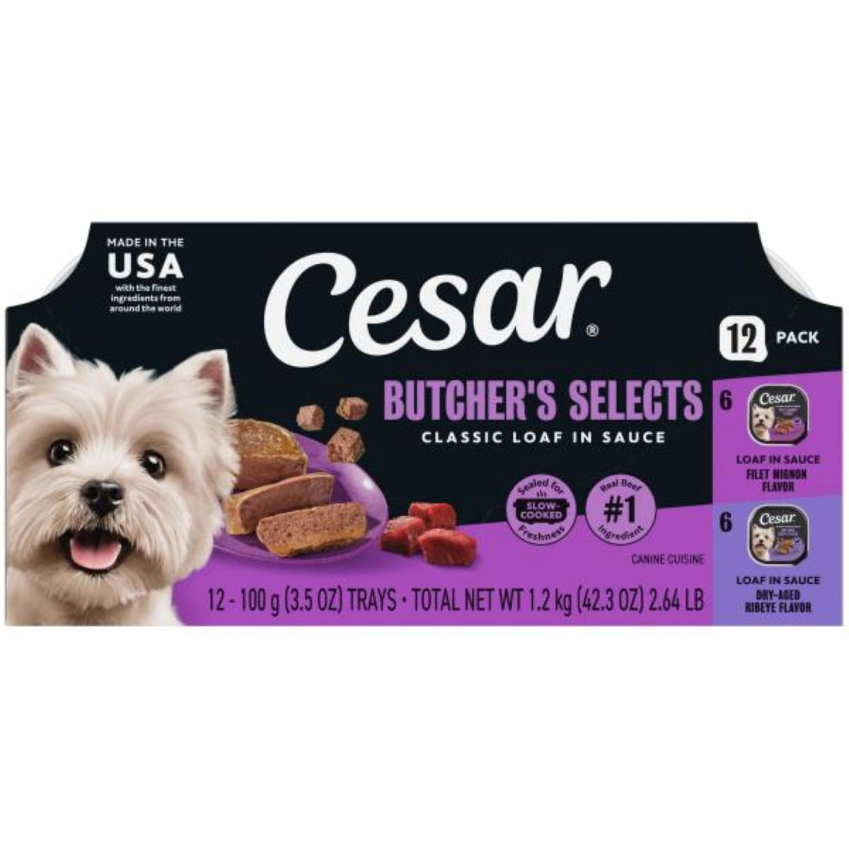 Adult Wet Dog Food Loaf in Sauce Variety Pack