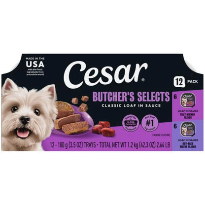 Adult Wet Dog Food Loaf in Sauce Variety Pack