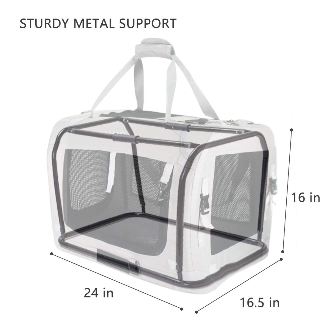Extra-Large Soft-Sided Pet Carrier, Foldable