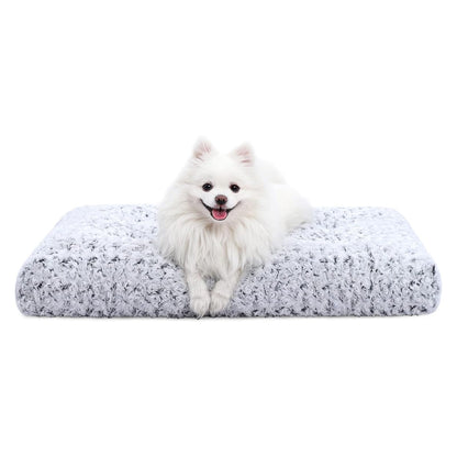 Washable Plush Dog Crate Bed & Pet Mat