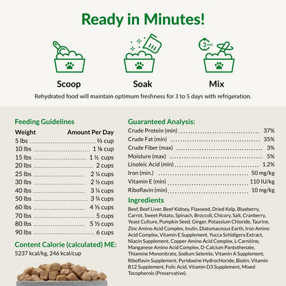 Freeze-Dried Raw Dog Food with Prebiotics