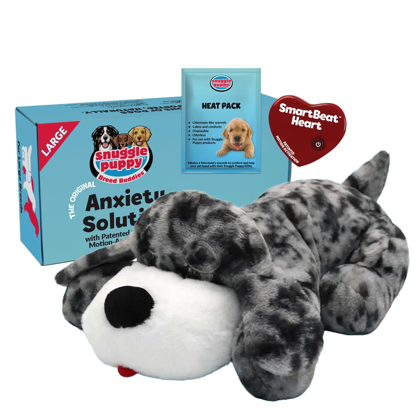 Heartbeat Plush Dog Toy for Calming Comfort