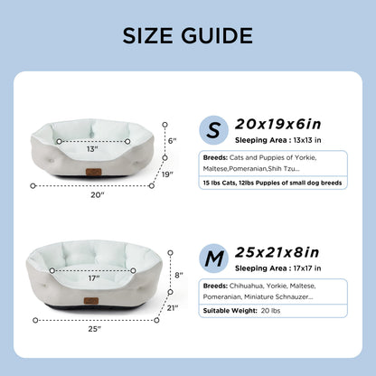 Washable Round Pet Bed for Small Dogs & Cats