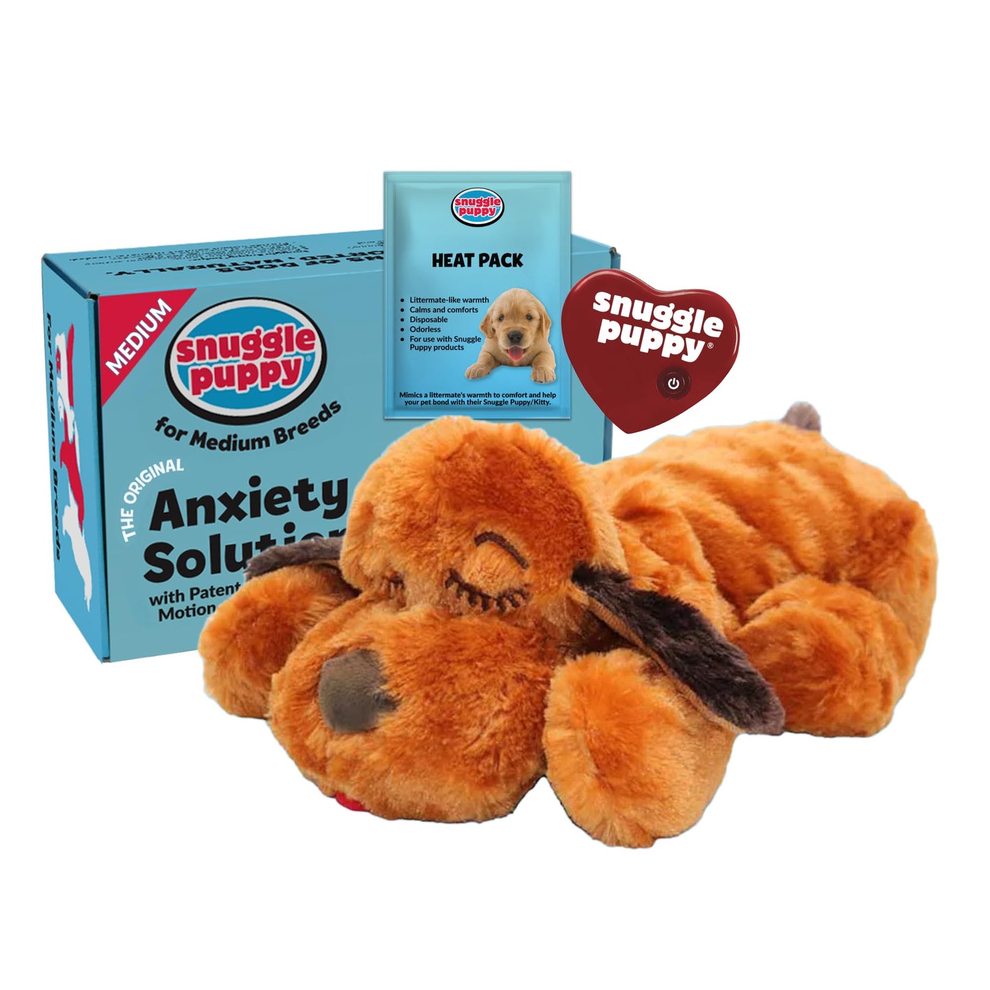 Heartbeat Plush Dog Toy for Calming Comfort