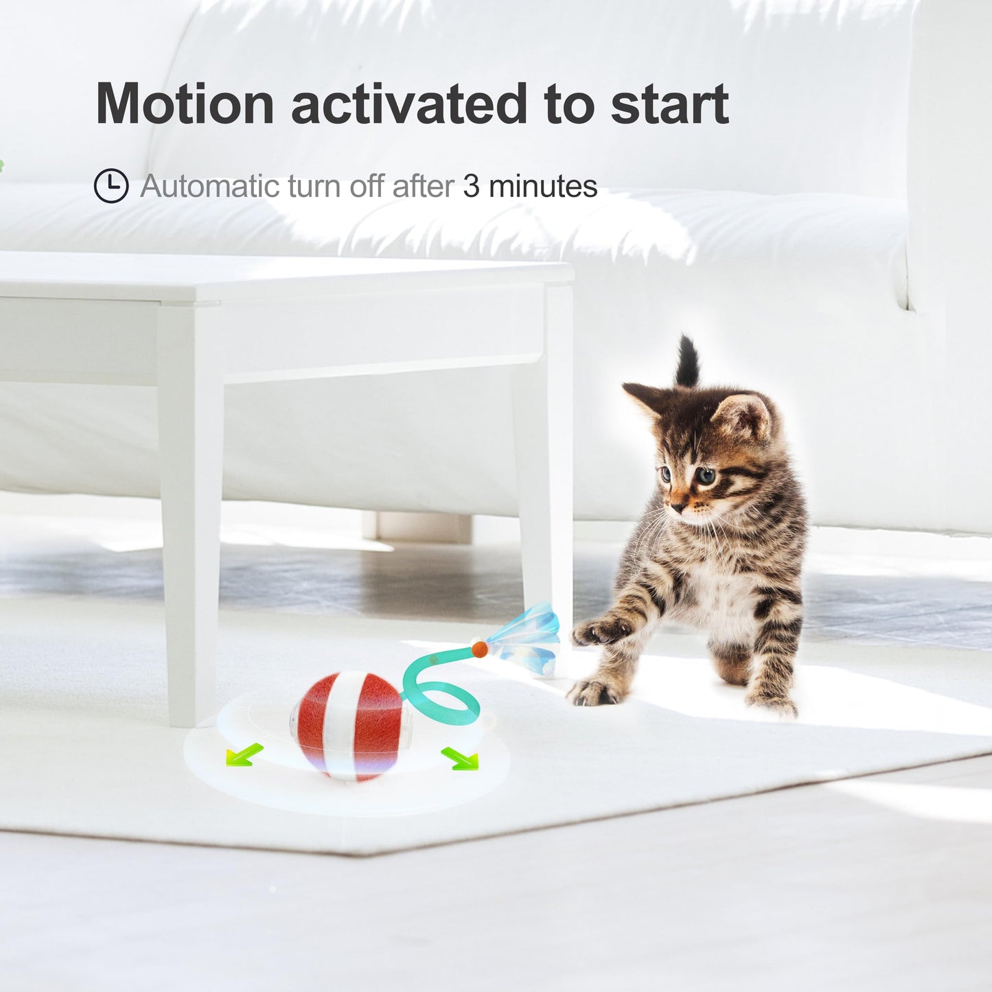 Interactive Moving Cat Ball with Mesh Tail