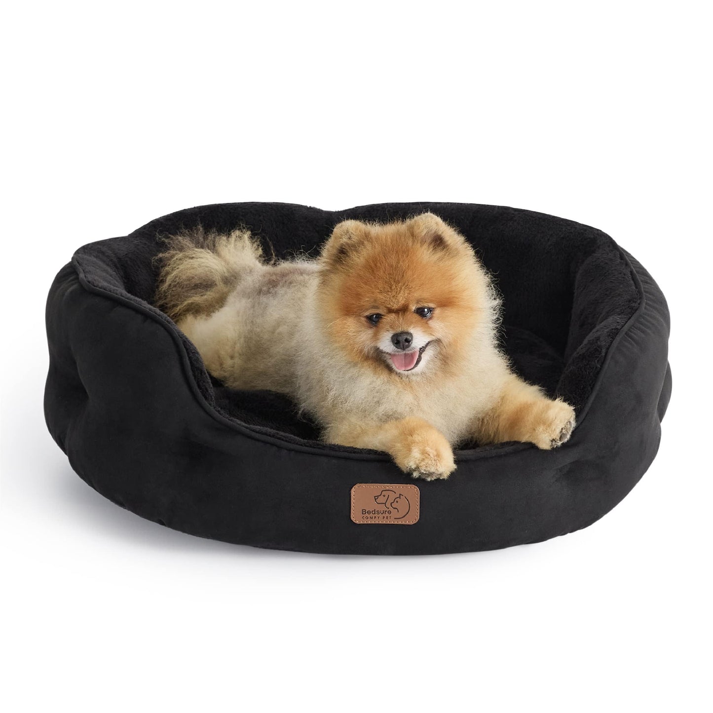 Washable Round Pet Bed for Small Dogs & Cats