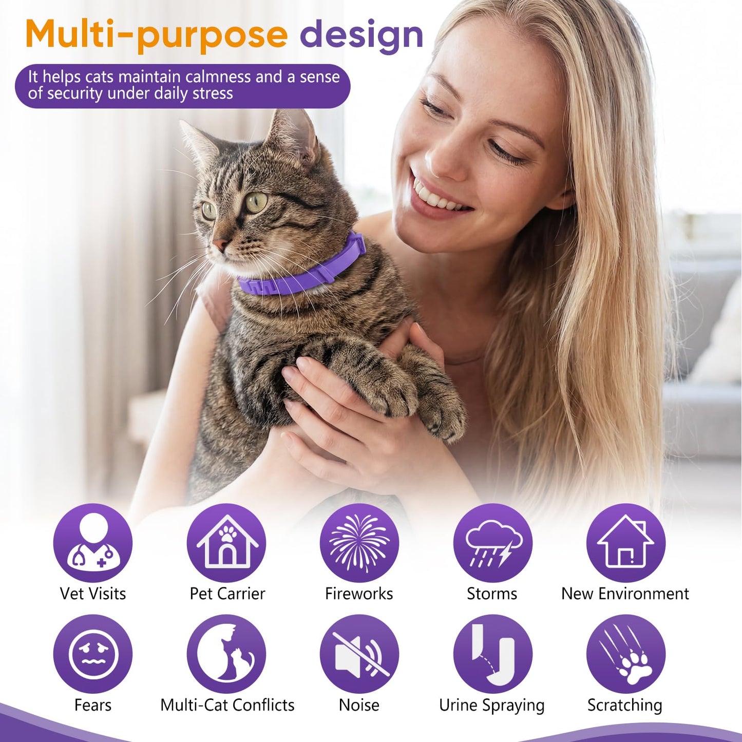 Calming Cat Collar with Long-Lasting Pheromones
