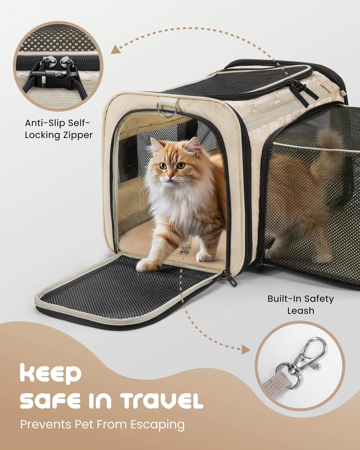 Expandable Airline-Approved Soft Cat Carrier