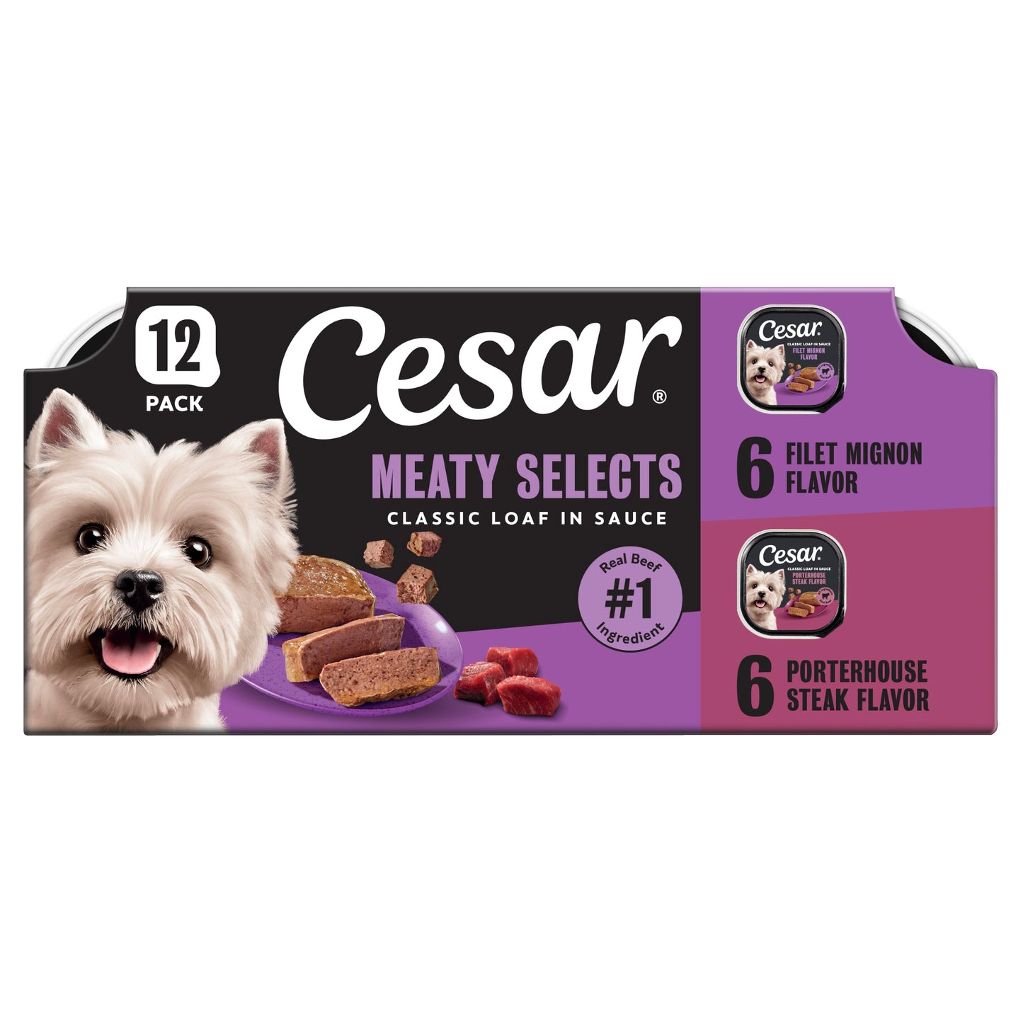 Adult Wet Dog Food Loaf in Sauce Variety Pack
