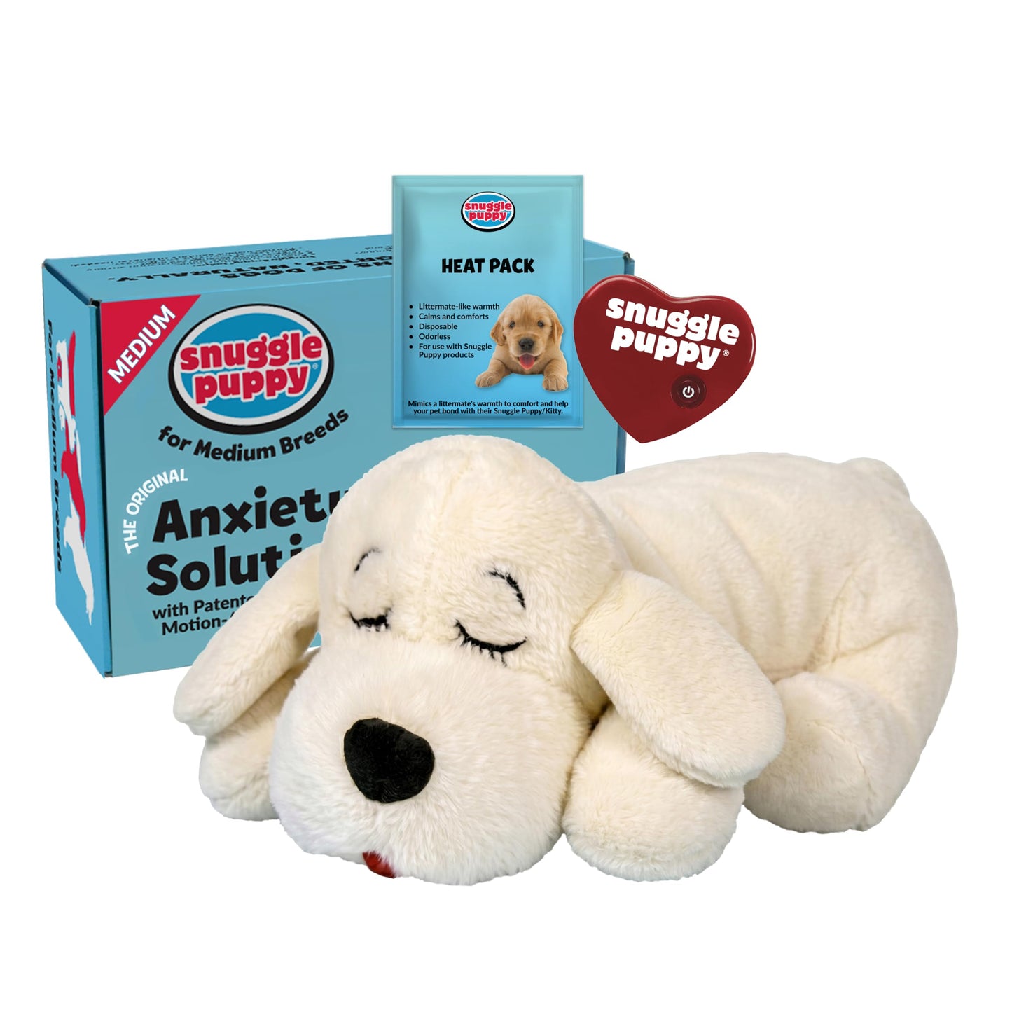 Heartbeat Plush Dog Toy for Calming Comfort