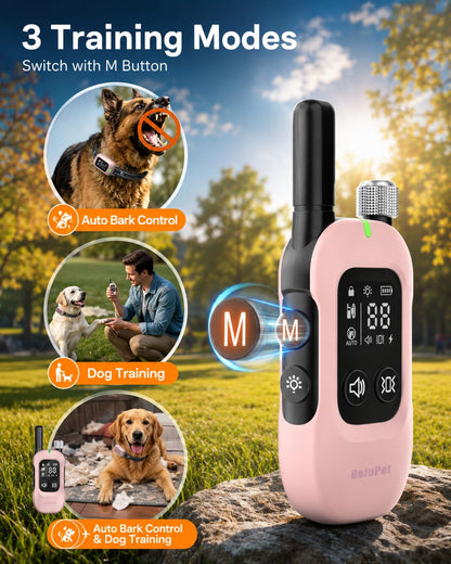 2-in-1 Dog Training & Anti-Bark Collar with Remote