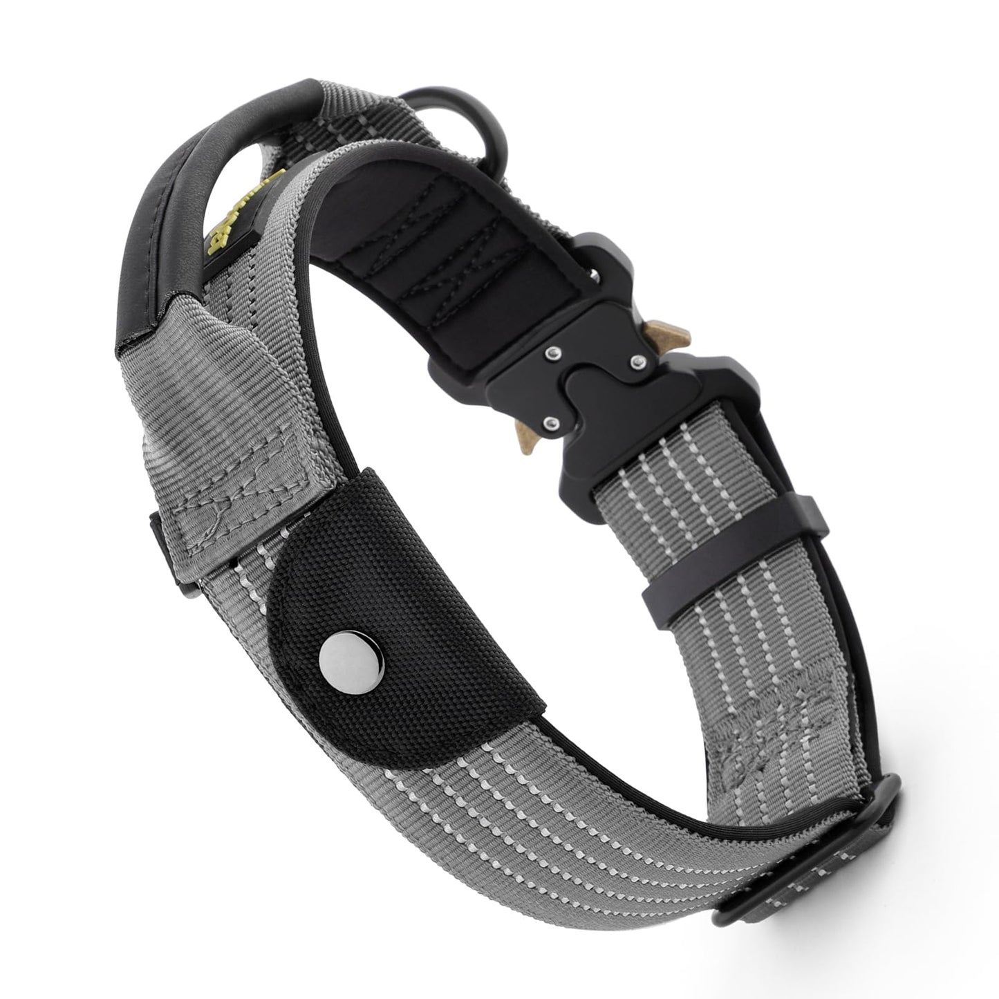 Tactical Dog Collar with AirTag Pocket