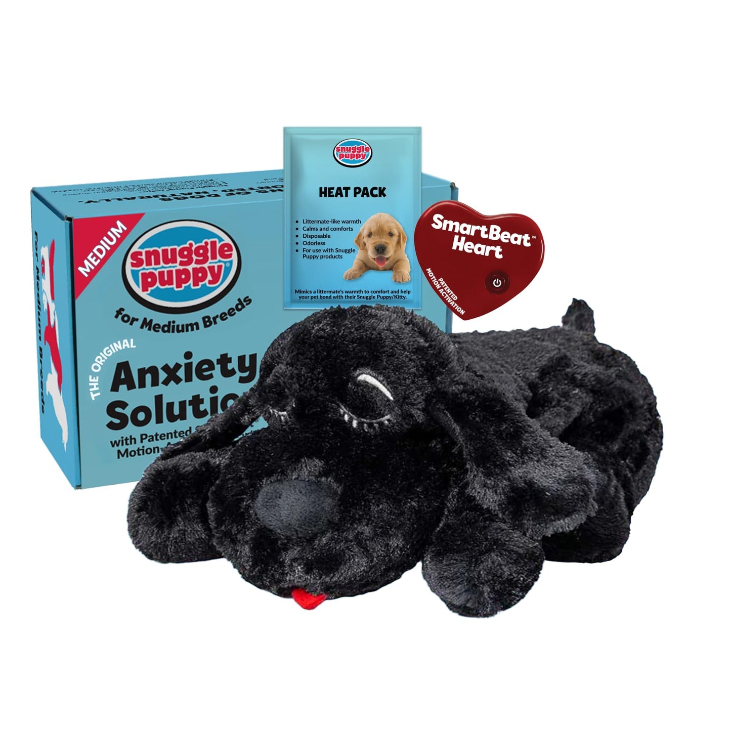 Heartbeat Plush Dog Toy for Calming Comfort