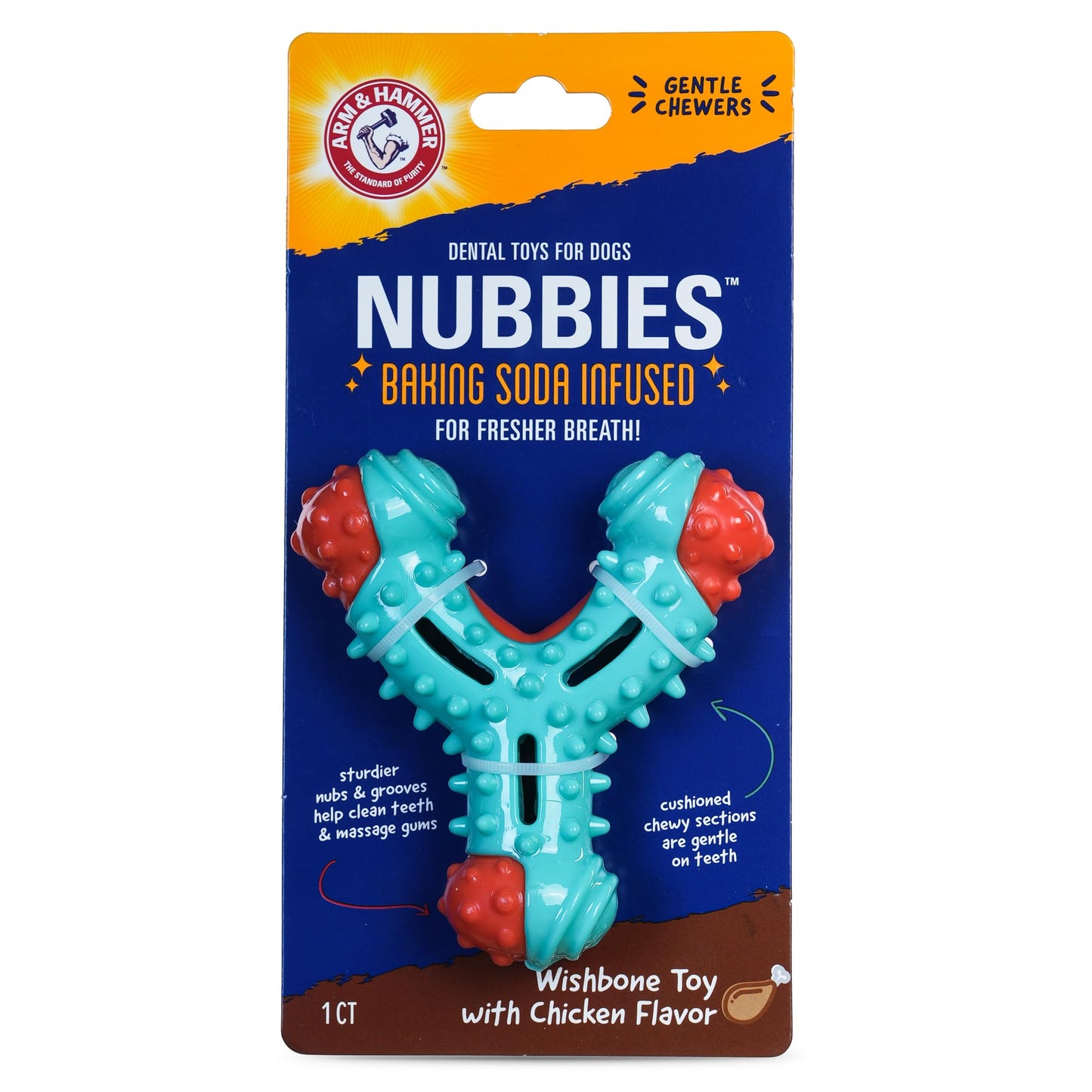 Wishbone Dental Dog Chew Toy with Chicken Flavor