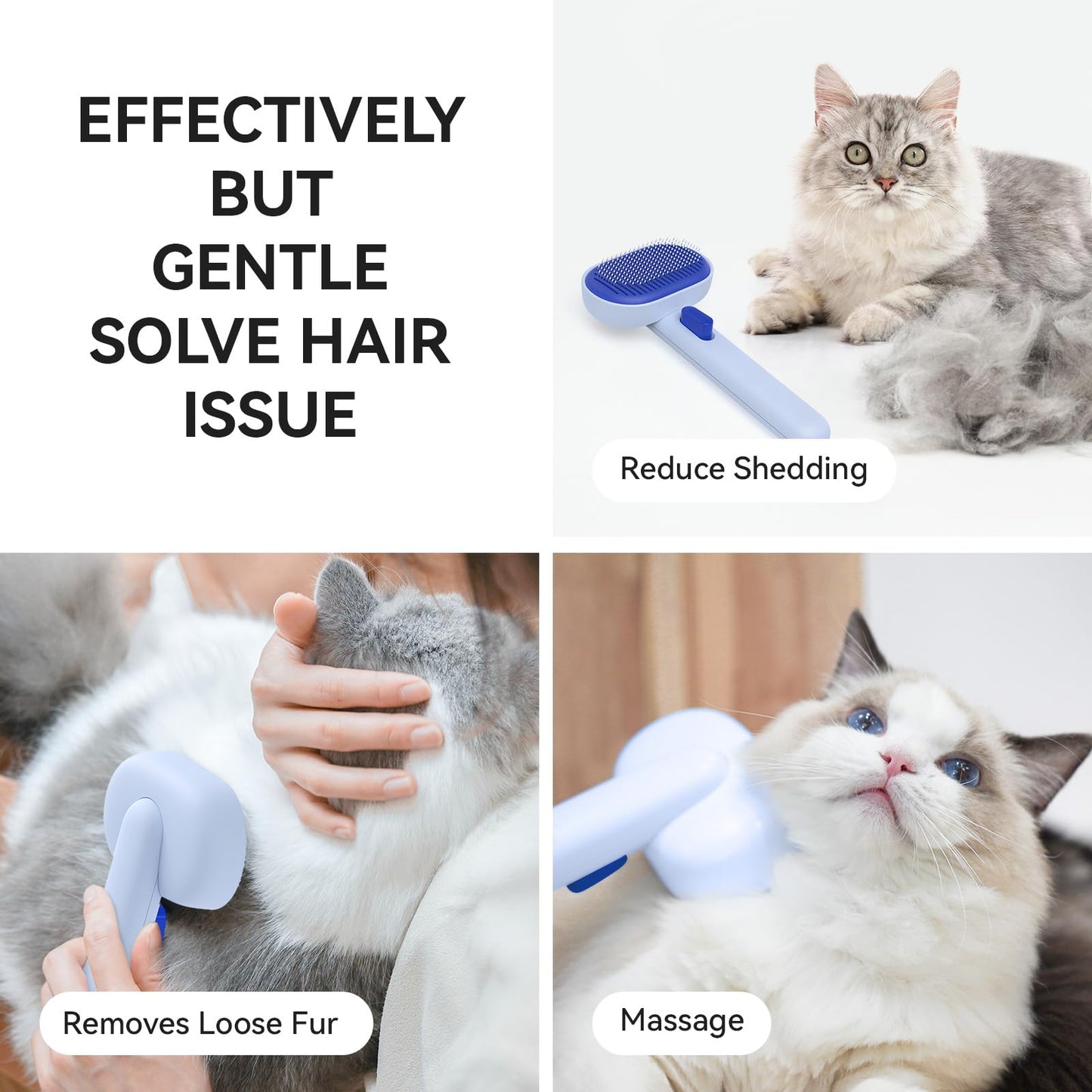 Cat Deshedding Brush for Long & Short Hair