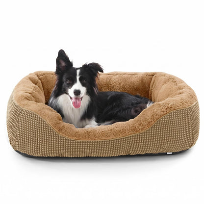 Orthopedic Calming Dog Bed with Anti-Slip Bottom