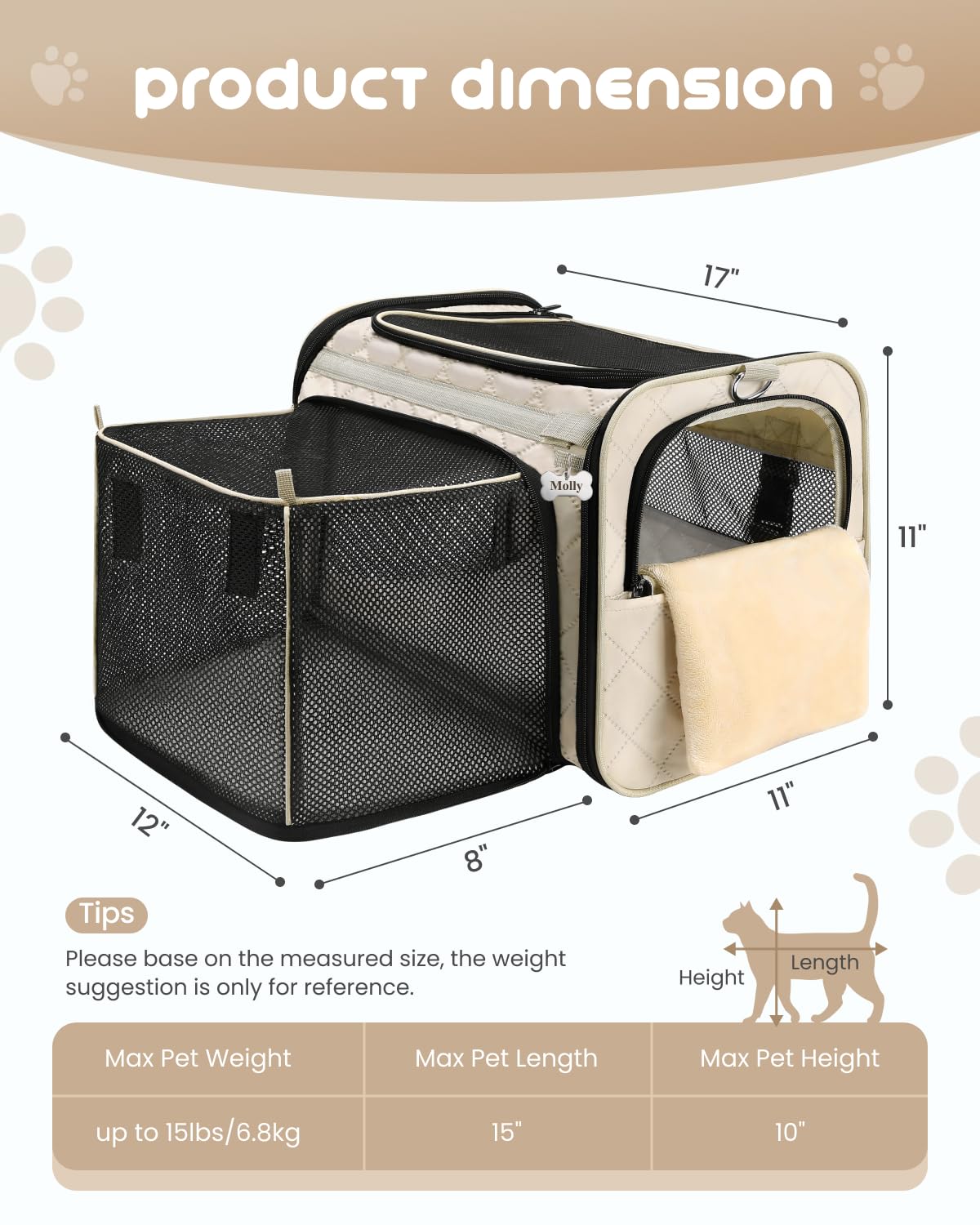 Expandable Airline-Approved Soft Cat Carrier