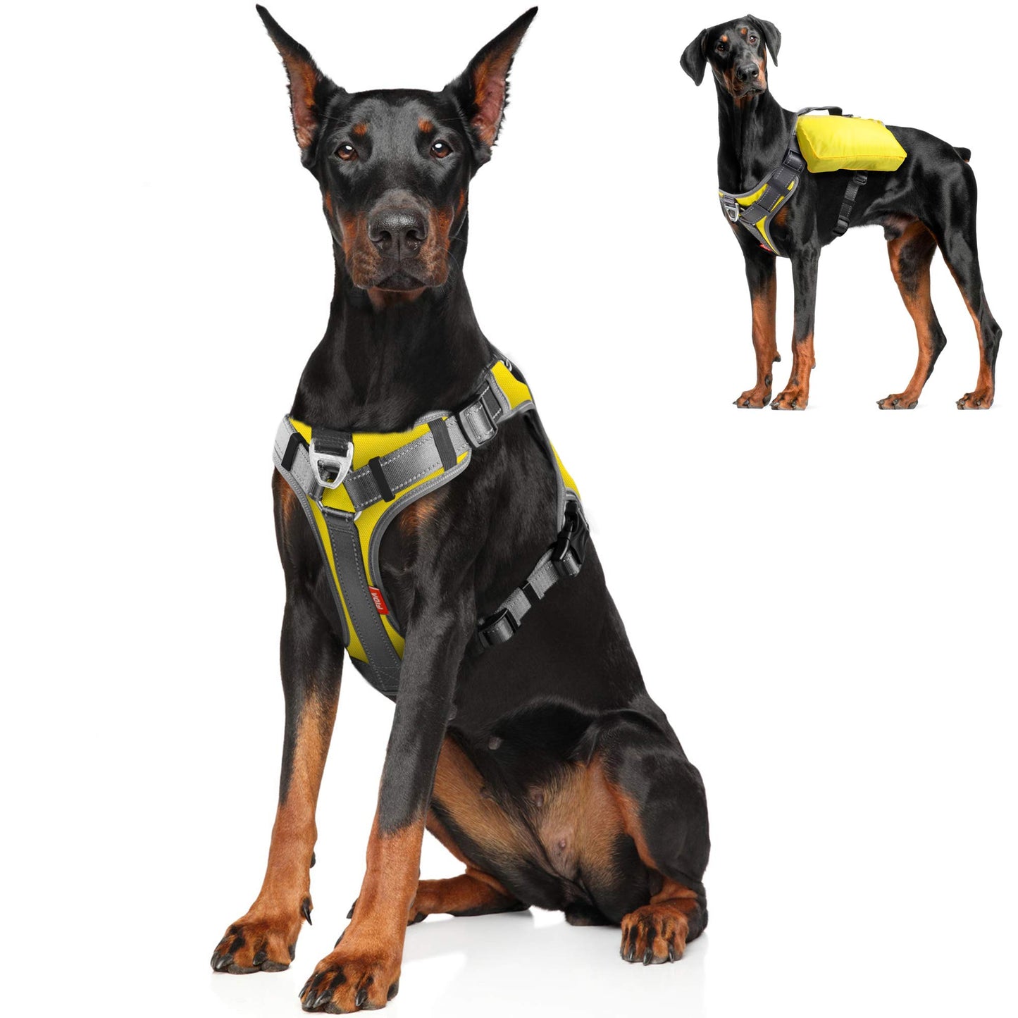Dog Backpack Harness with Hidden Side Pockets