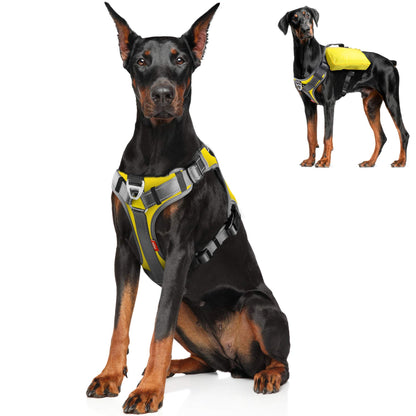 Dog Backpack Harness with Hidden Side Pockets