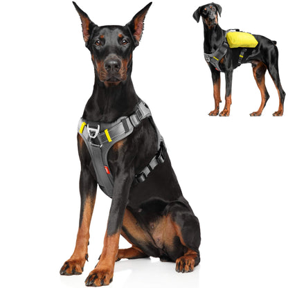 Dog Backpack Harness with Hidden Side Pockets