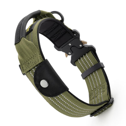 Tactical Dog Collar with AirTag Pocket