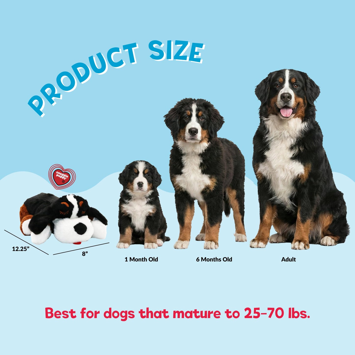 Heartbeat Plush Dog Toy for Calming Comfort