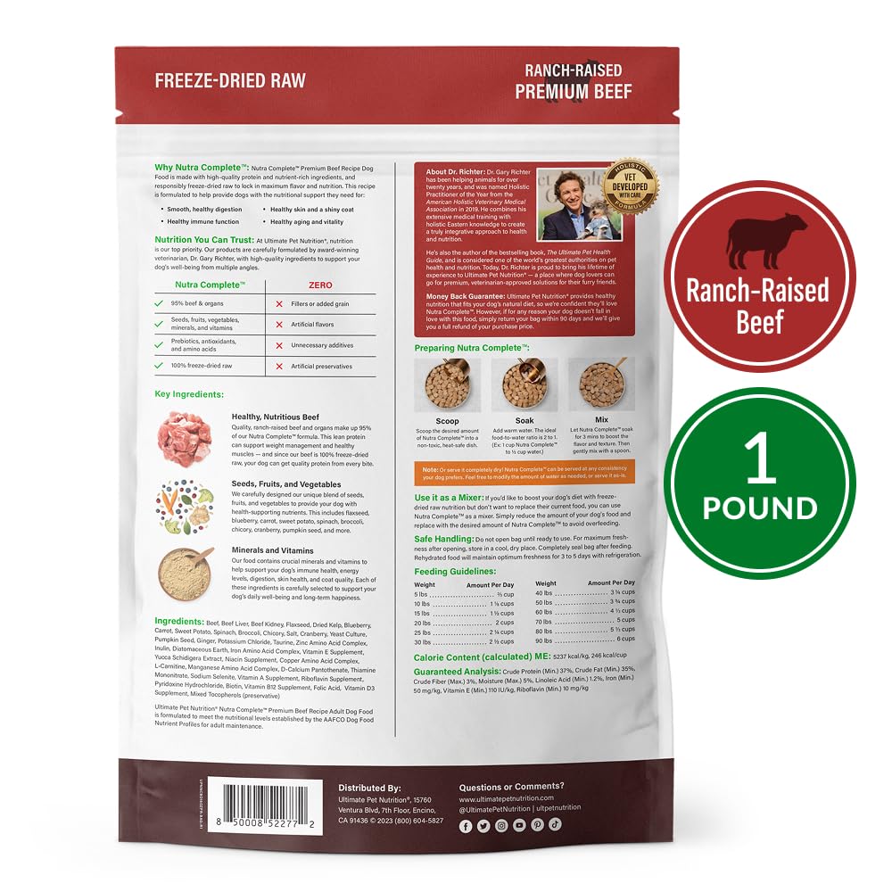 Freeze-Dried Raw Dog Food with Prebiotics