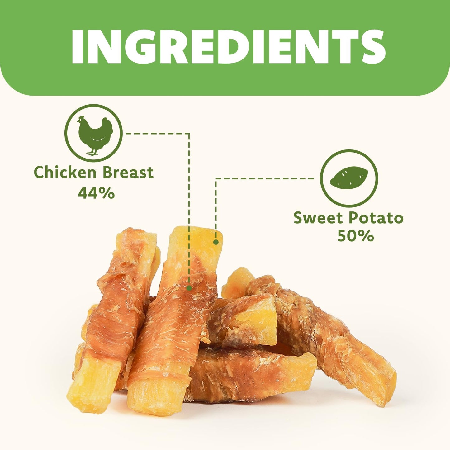 Chicken-Wrapped Sweet Potato Dog Treats