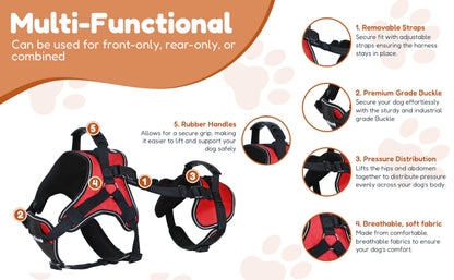 Full-Body Dog Lift Harness with Multi-Way Support