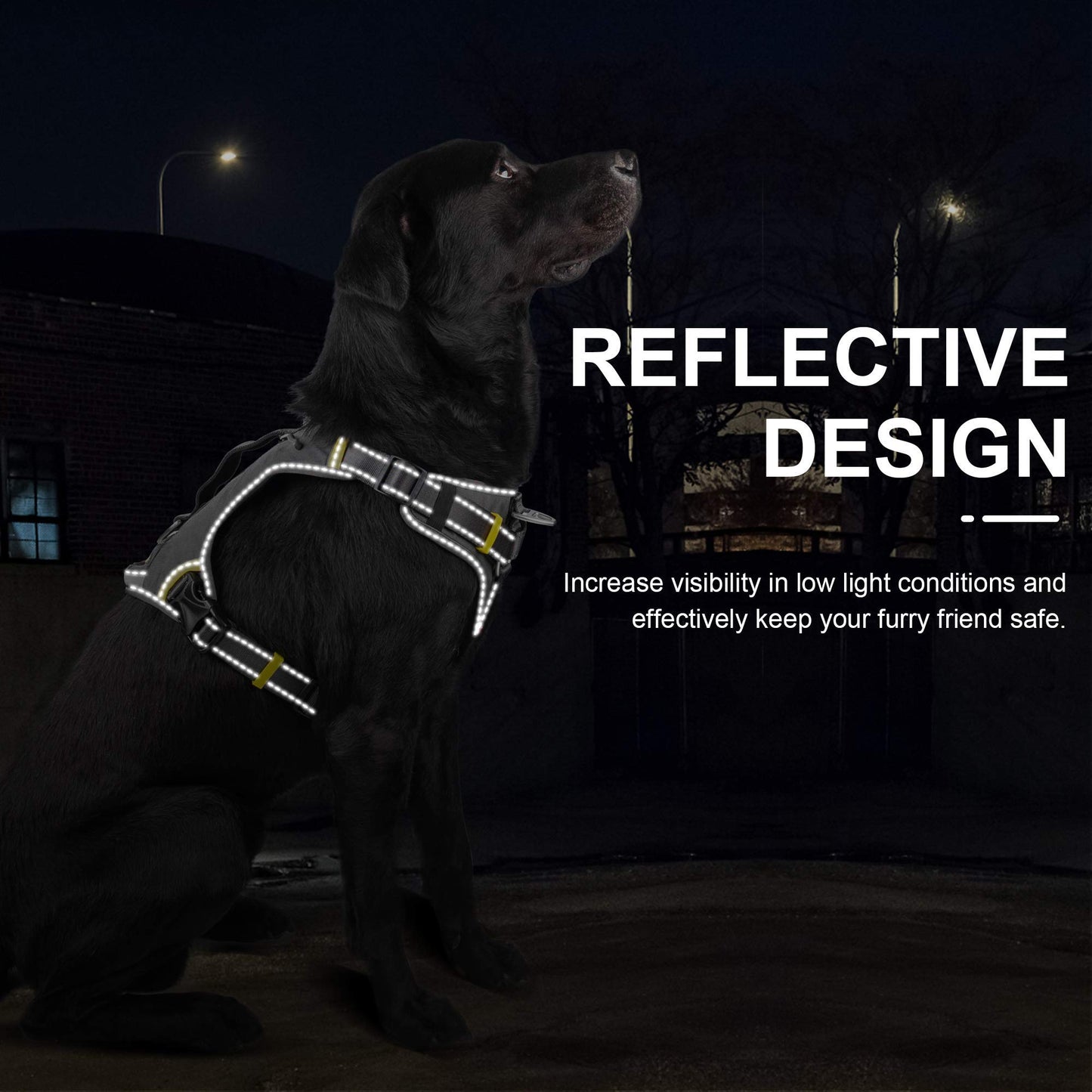 Dog Backpack Harness with Hidden Side Pockets