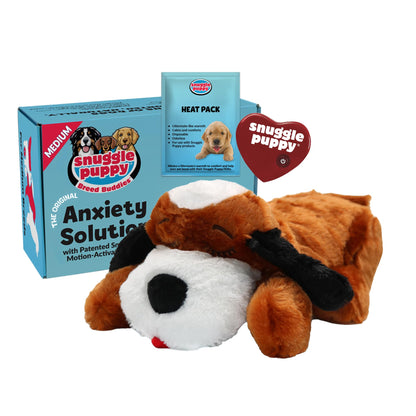 Heartbeat Plush Dog Toy for Calming Comfort