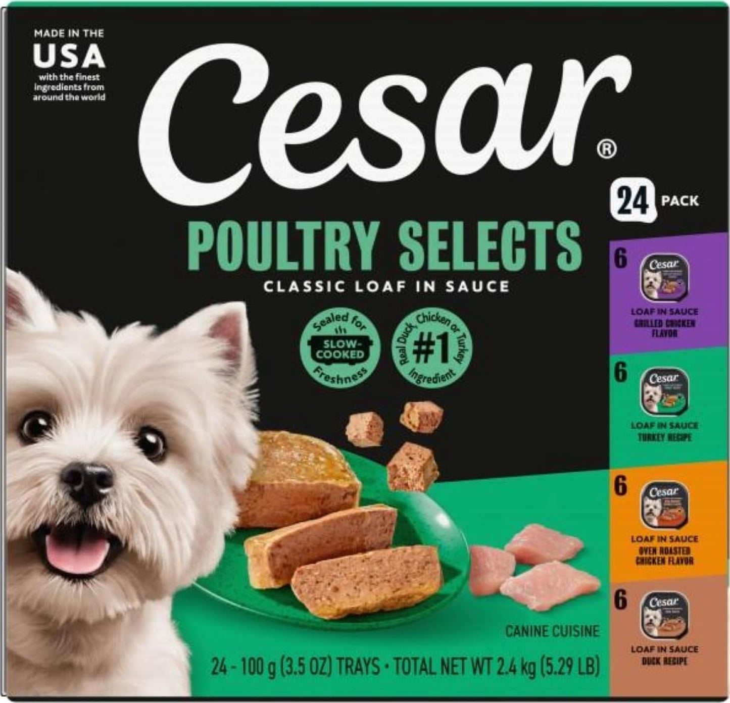 Adult Wet Dog Food Loaf in Sauce Variety Pack