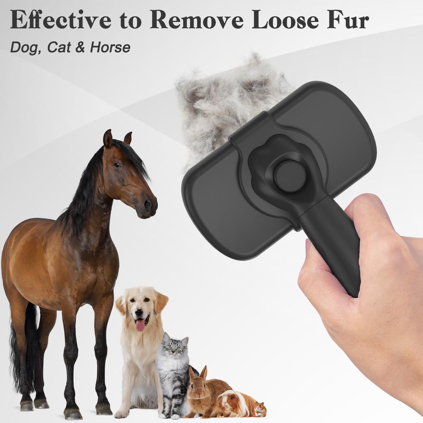 Self-Cleaning Deshedding Brush for Dogs & Cats