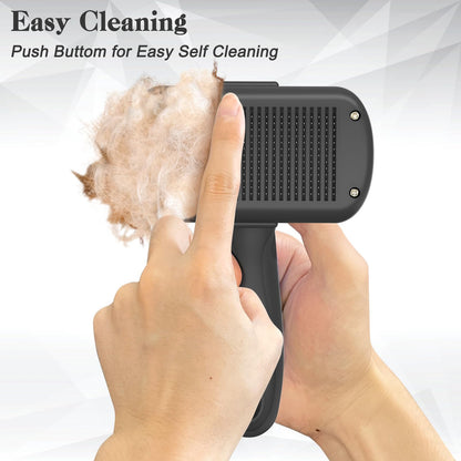 Self-Cleaning Deshedding Brush for Dogs & Cats