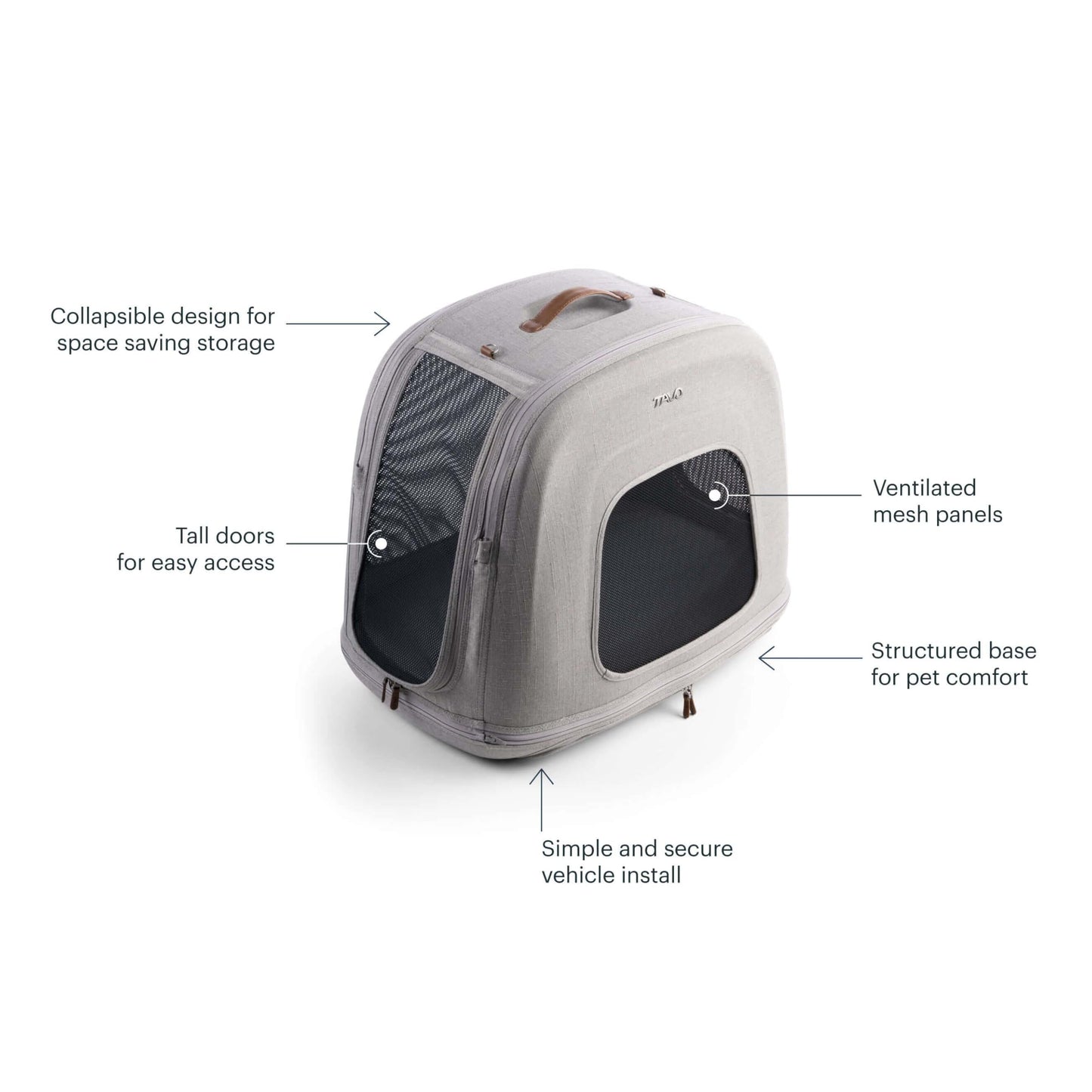 Crash-Tested Pet Travel Crate with Memory Foam